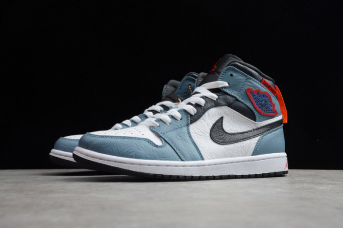 Fa*etasm x jordan 1 mid fearless blue white  cu2802-100