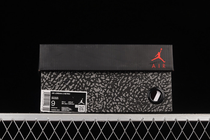 AIR JORDAN 3 RETRO WOLF GREY   136064 004