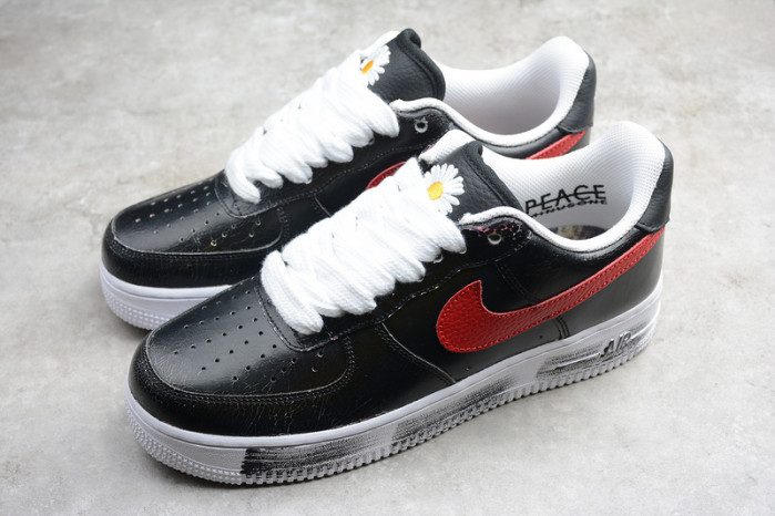 PEACEMINUSONE X Nike Air Force1 GD Black Red AQ3692-002
