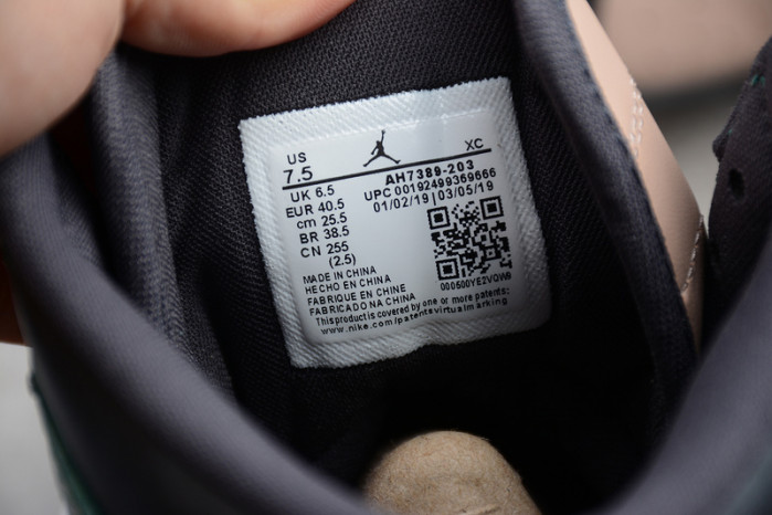 air jordan 1 high preM1vm wmns green pink ah7389-203