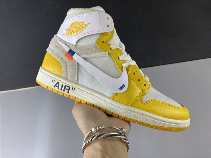 AIR JORDAN 1 X OF NRG WHITE YELLOW AQ0818 149
