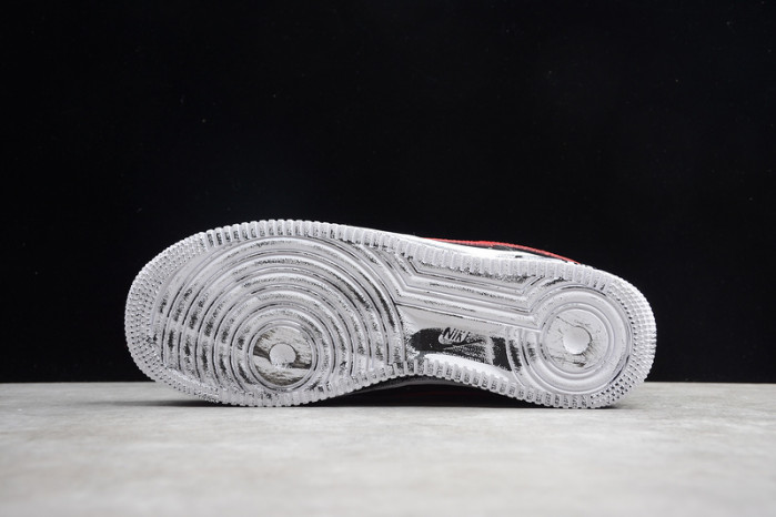 PEACEMINUSONE X Nike Air Force1 GD Black Red AQ3692-002